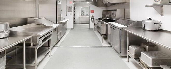 decorative concrete restaurant kitchen,Commercial floor, portland